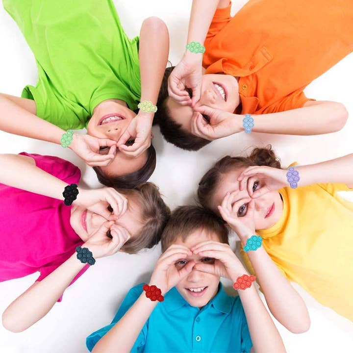 Toyventures - Wholesale Fidget Toy - Kids - Pop It Bracelet Watch Wrist band Silicone Toy Sensory Bubble6