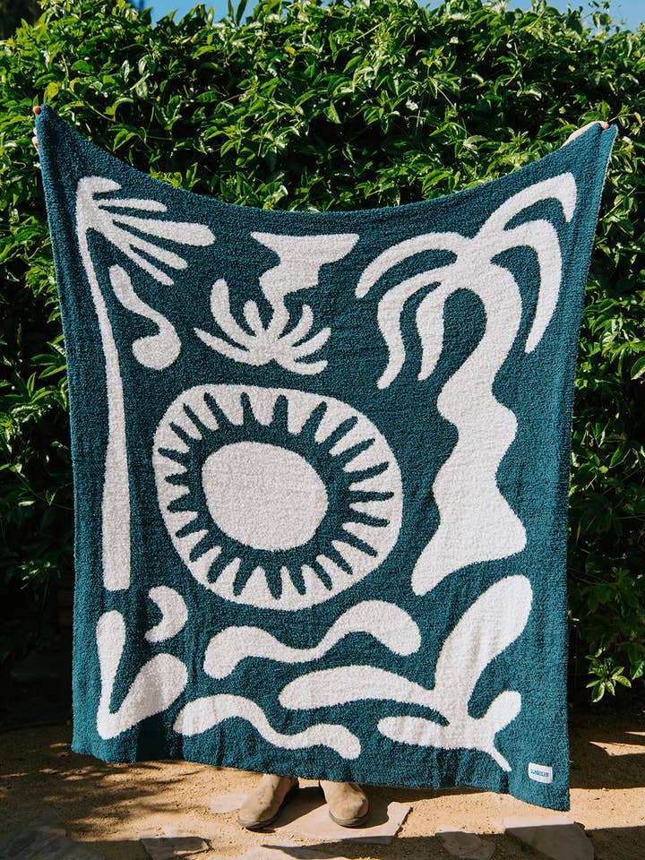 Paradise Plüschdecke, Pazifikblau für den Großhandel von Sundream