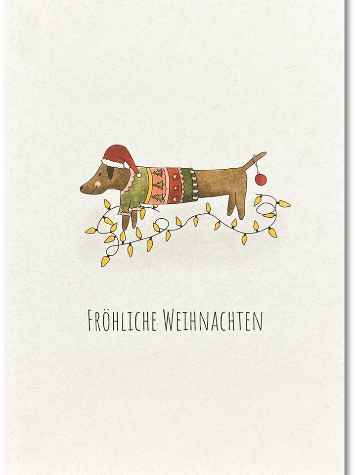 Christmas dachshund for wholesale by KEITCARDS
