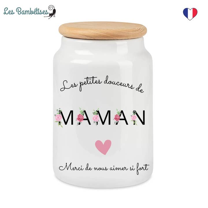 Blumenbuchstaben Mama Keksdose für den Großhandel von les bambetises