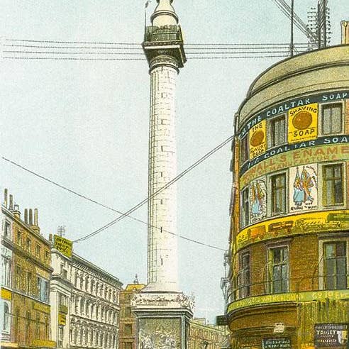 Art Print EN-304 Great Fire Monument, London for wholesale by Found Image Press