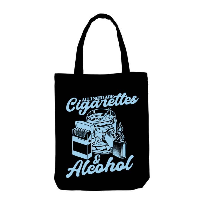 Sac fourre-tout Cigarettes & Alcool pour la vente par Day of the Moon