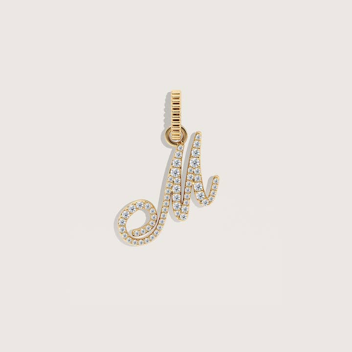 Kinn - Wholesale Individual charm/pendant - Pave Love Letter Charm Pendant10