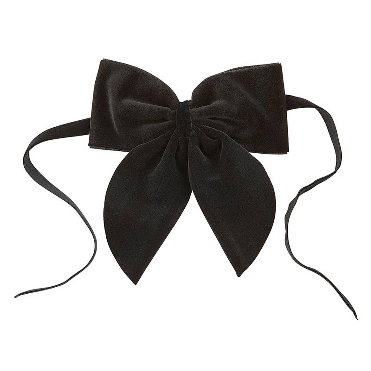 Santa Barbara Design Studio by Creative Brands - Wholesale Napkin Ring - Velvet Bow Napkin Ties - Black - Set of 40