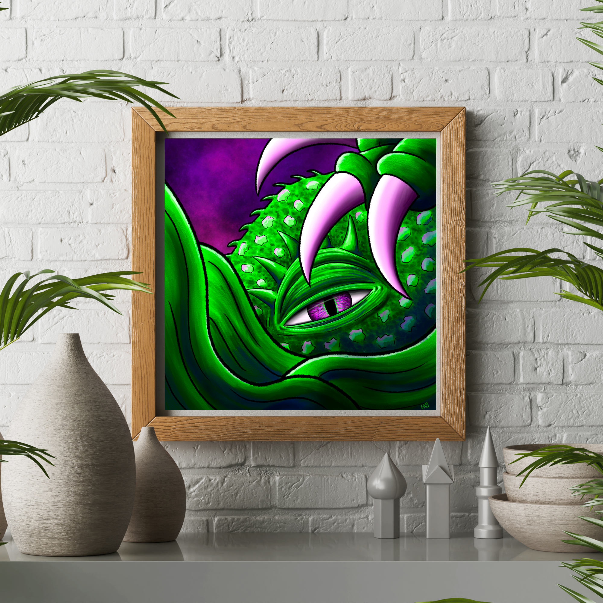 Hannah Kate Makes - Wholesale Art Print - Hibernate Art Print - Creepy Sea Creature3