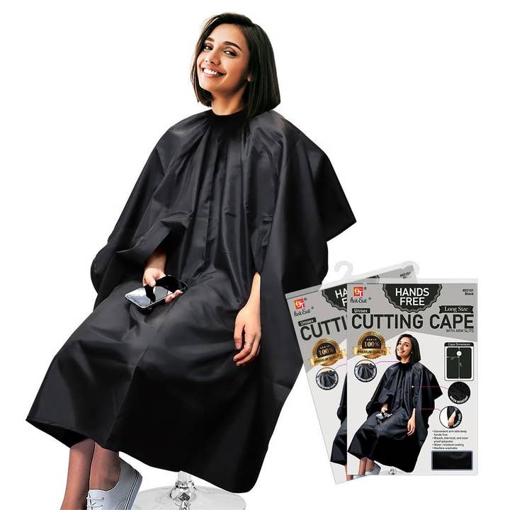 KT Supply - Wholesale Sleep cap / bonnet – women's - Vn Hands Free Cutting Cape Long Size Black