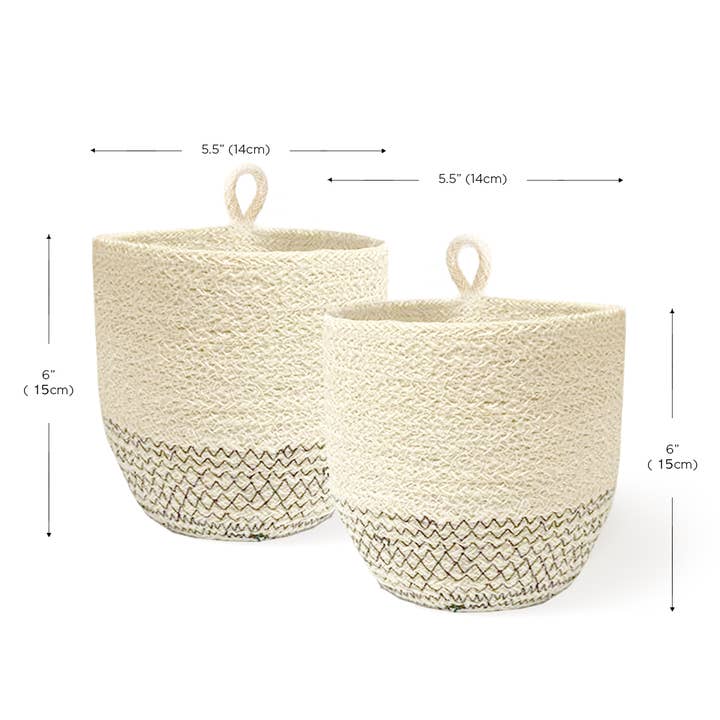 KORISSA – wholesale Basket – Handwoven Wall Basket • Amari Loop Bin - Black-Set of 24