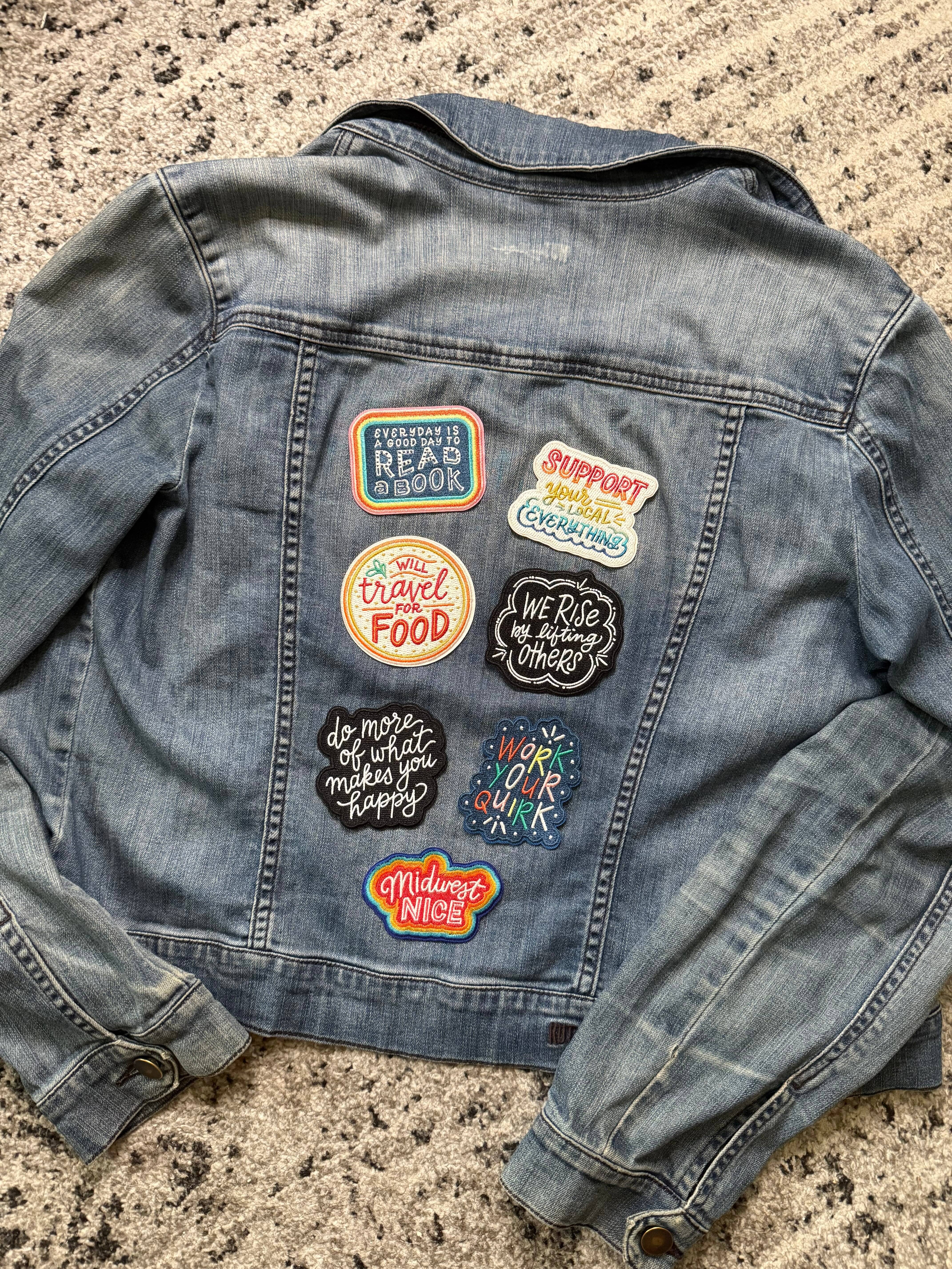 Lettering Works - Wholesale Patch - Do More of What Makes You Happy Embroidered Patch5