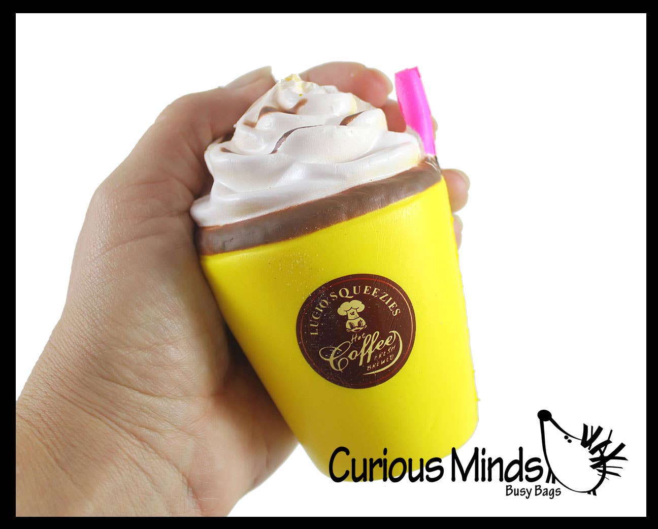 Curious Minds Toys - Wholesale Fidget Toy - Kids - 1 Coffee Latte Slow Rise Squishy Fidget Toy - Soft Foam Stre3