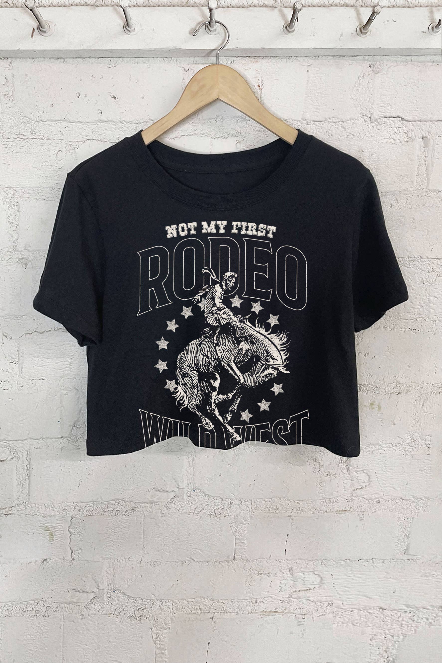 Rustee Clothing - Wholesale Screen Printed T-Shirt - Women's - NOT MY FIRST RODEO1