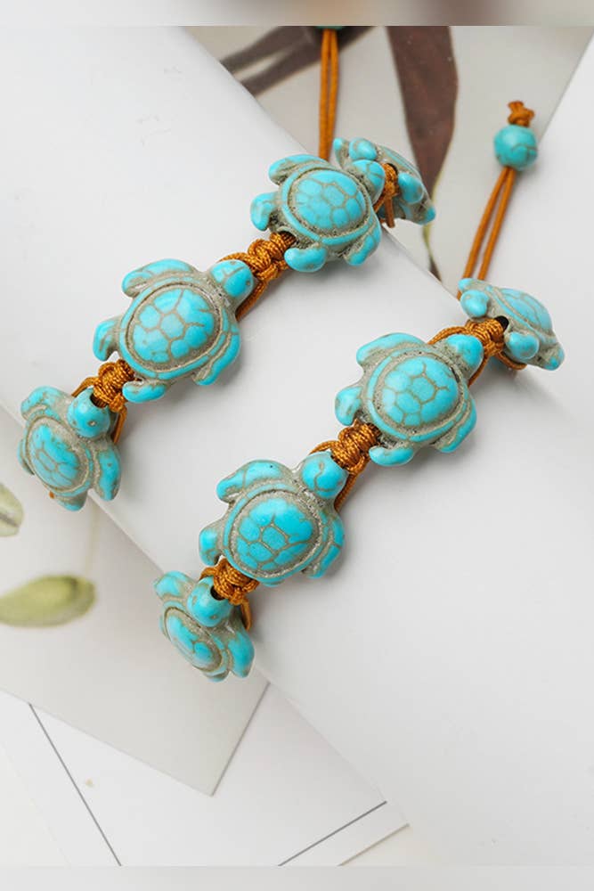 UNISHE – Engroshandel Perlearmbånd – Turkis Turtle boheme armbånd YWYP0011