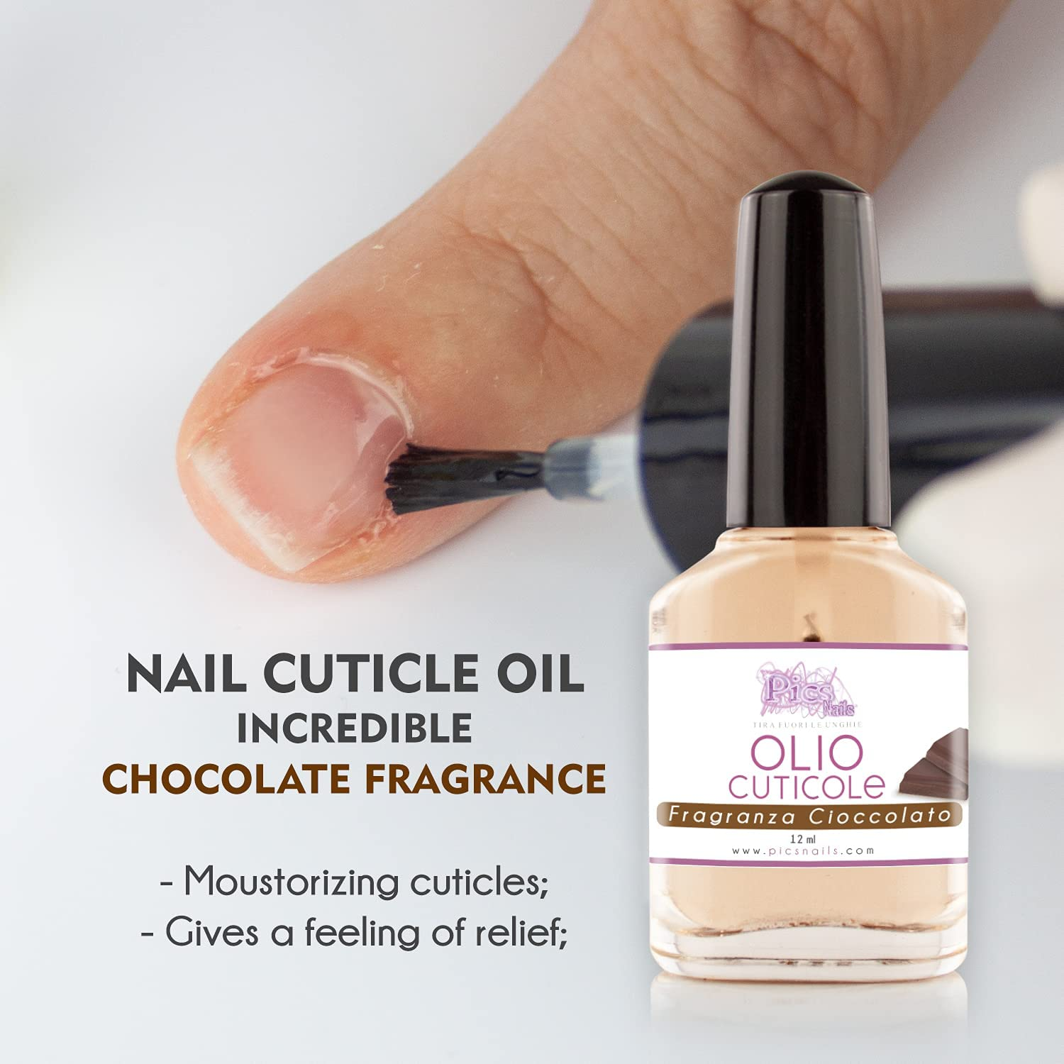 Pics Nails - Wholesale Cuticle Oil - Professional Hand And Toenail Cuticle Oil 12Ml - Chocolate Fragrance - Moisturizing And Regenerating Oil For Hand And Foot Cuticles1
