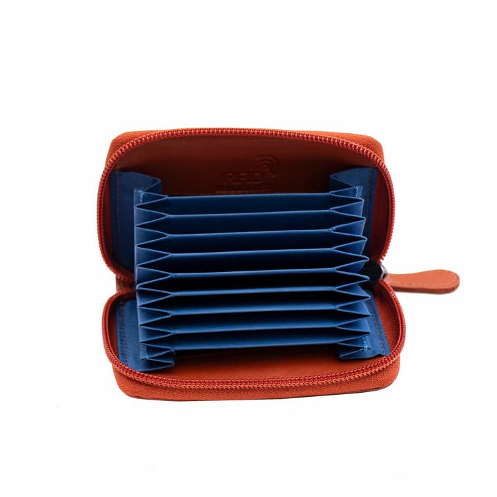 PRIMEHIDE - Wholesale Card Holder - Unisex - Concertina Leather RFID Credit Card Holder - 78086