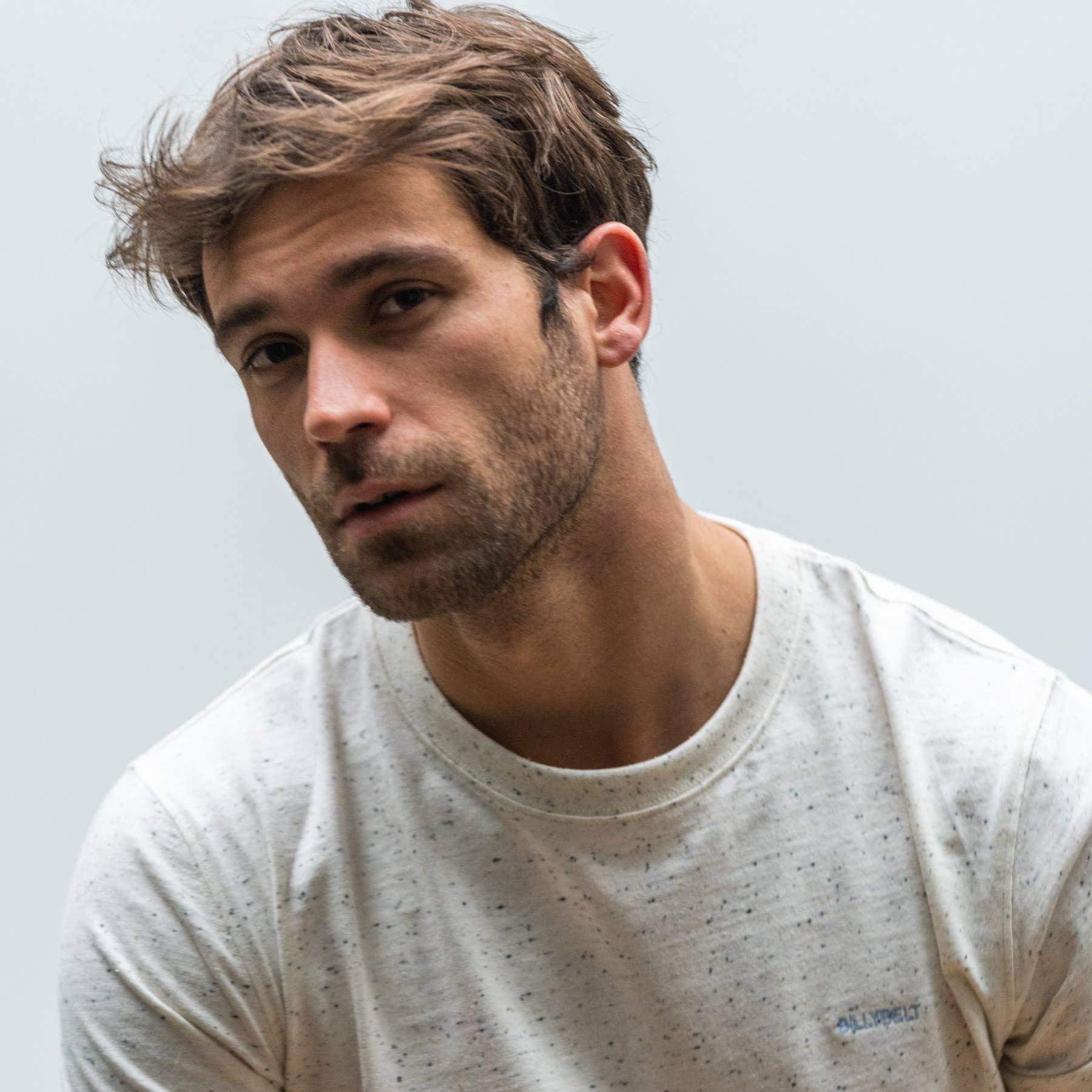 BILLYBELT - Vente T-shirt – homme - T-shirt 100% organic cotton Authentic - Mottled beige3