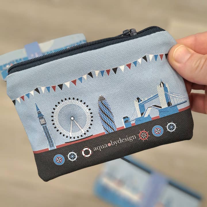 Coin Purse, London Skyline Design for wholesale by Aqua by Design