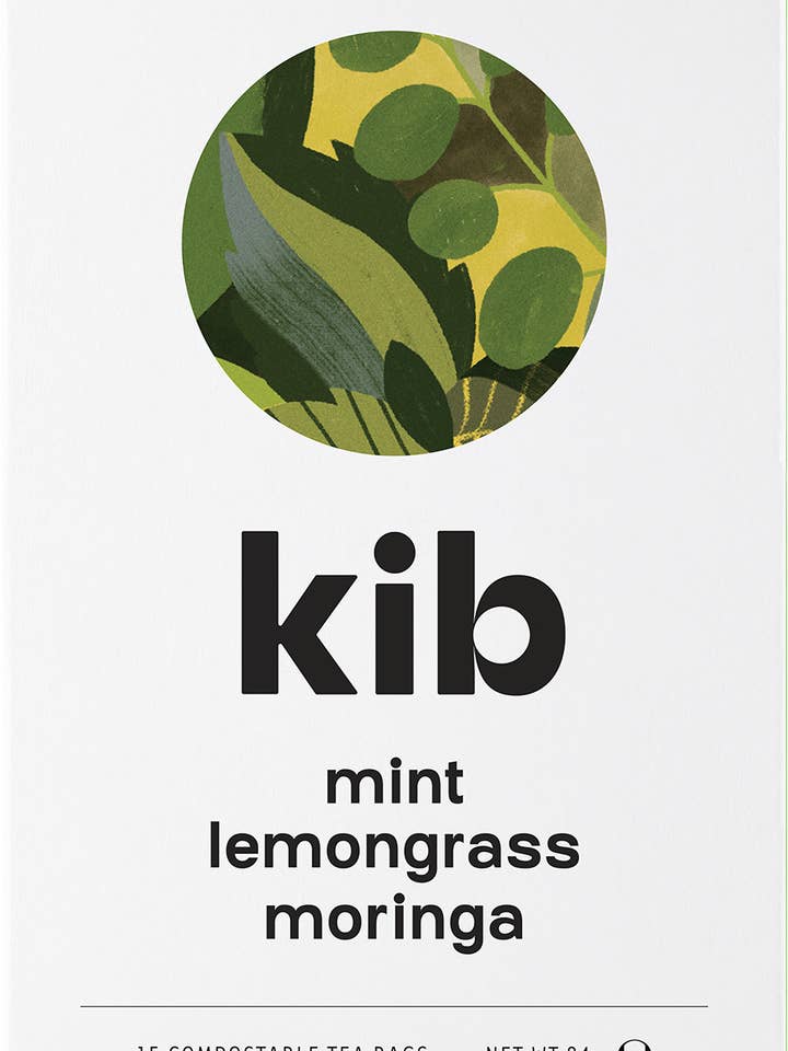 mint, lemongrass, moringa - 4 boxes x 15 tea bags for wholesale by Kib Tea