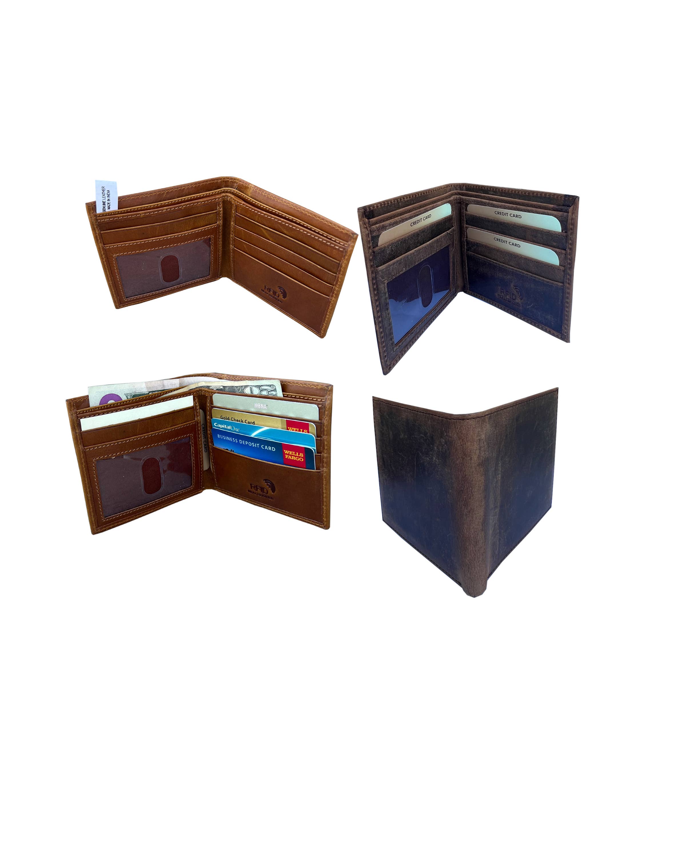 Roma Leathers, Inc. - Wholesale Wallet - Men's - 3130 RF * top vintage cowhide leather bi-fold wallet1