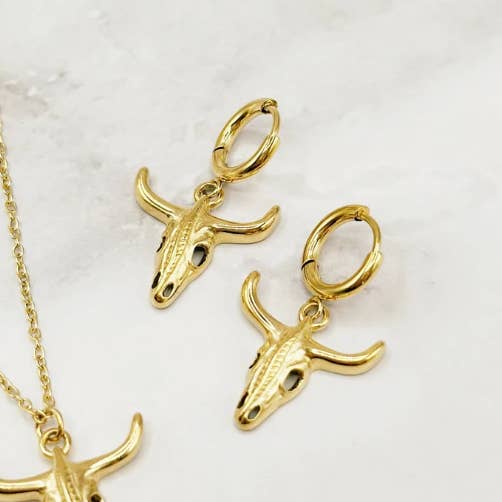 Wild & Free - Wholesale Jewelry Set - Conjunto de Joyas Bohemias Occidentales – Collar de Acero Inoxidable Dorado1