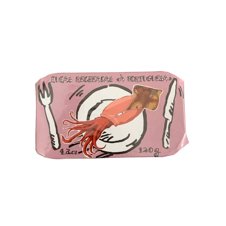 Tin Can Fish ( BELA, Cantara, Mar, Porthos, Varina ) - Wholesale Tinned Fish - Cantara Creative Stuffed Squid Portuguese Style - 6 Pack
