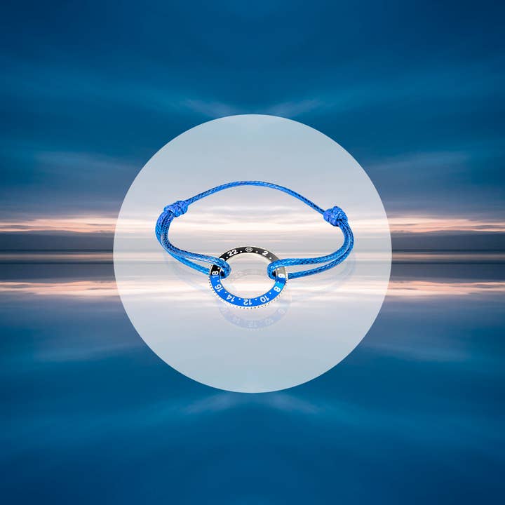 25 HOURS - Wholesale Woven/Braided Bracelet - Blue Black 241