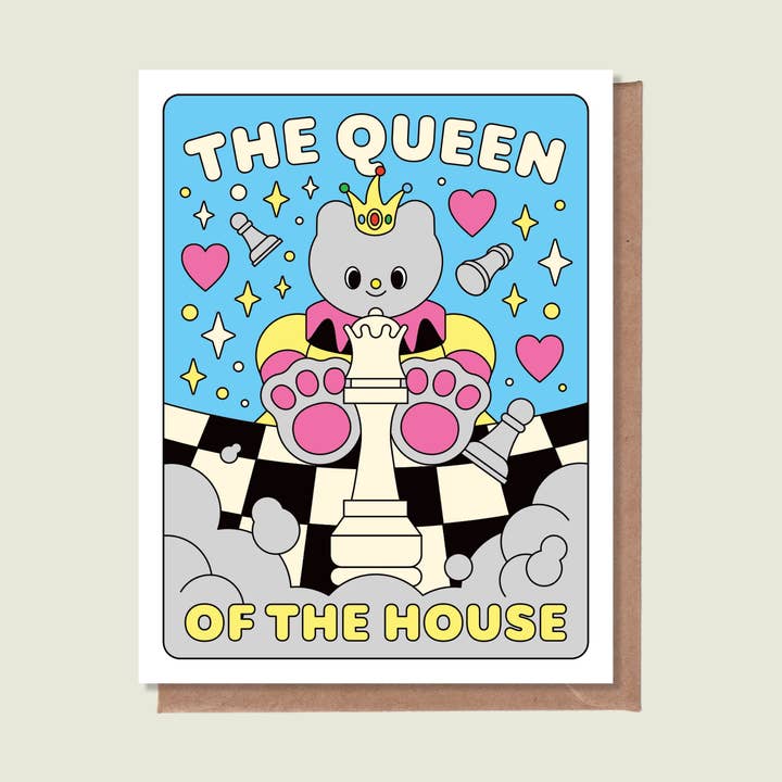 Husets Drottning Gratulationskort för wholesale av Épée Lapin Studio