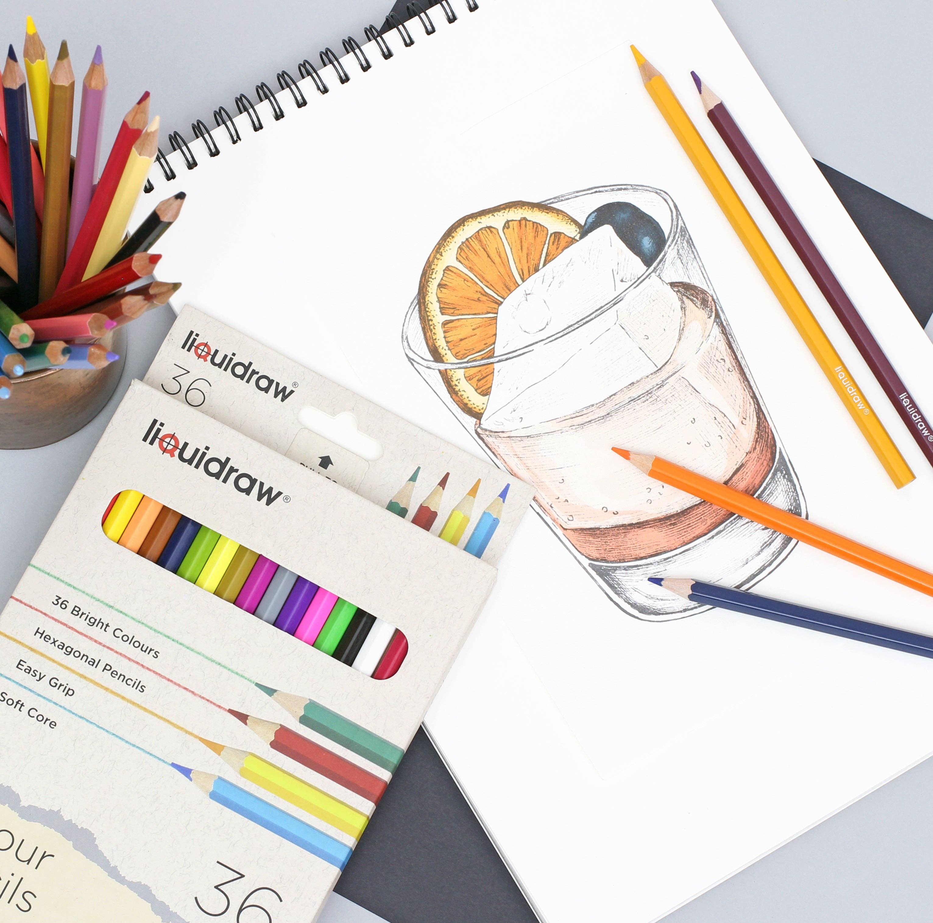 Liquidraw - Wholesale Coloured pencil - Liquidraw 36 Adult Colouring Pencils, Premium Art Coloured Drawing Pencils for Adults and Professionals4