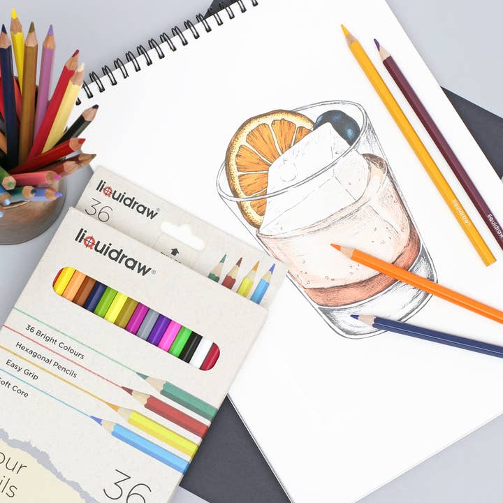 Liquidraw - Wholesale Coloured pencil - Liquidraw 36 Adult Colouring Pencils, Premium Art Coloured Drawing Pencils for Adults and Professionals4