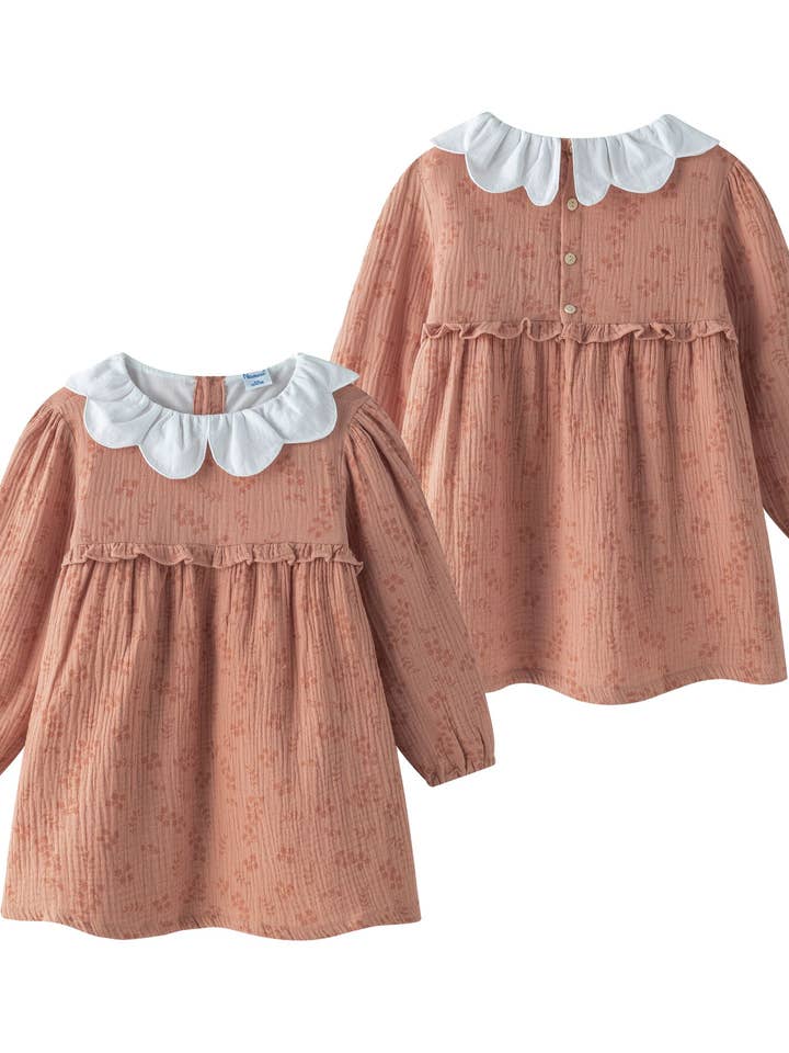 Long sleeve dress winter clothing girl JGI95741 for wholesale by Newness Kids