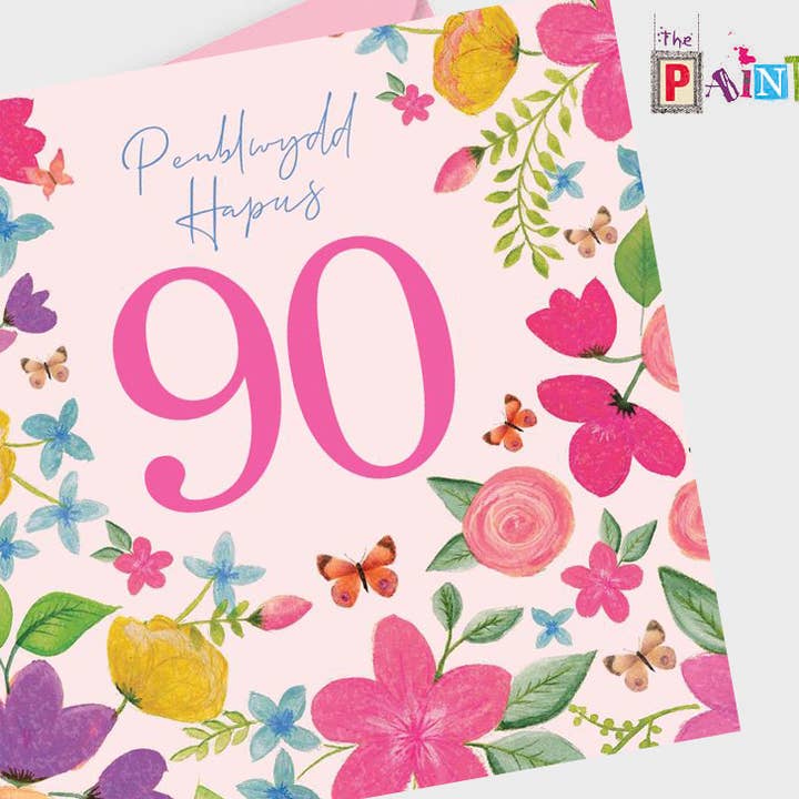 Floral Feliz Aniversário 90 por atacado de The Paintbox