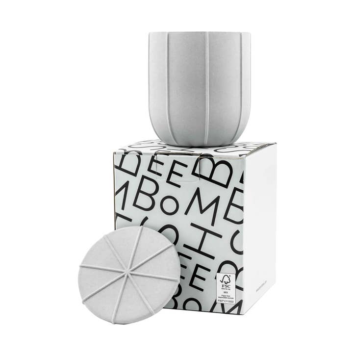 Medium Pleat Container - Ash Grey for wholesale by BOMSHBEE