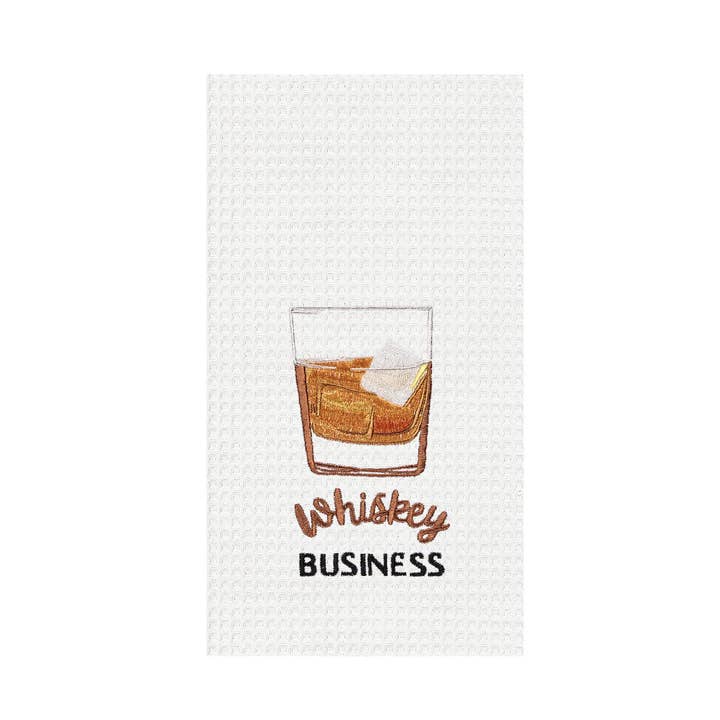 Whiskey Business Kitchen Towel for wholesale by C&F Home
