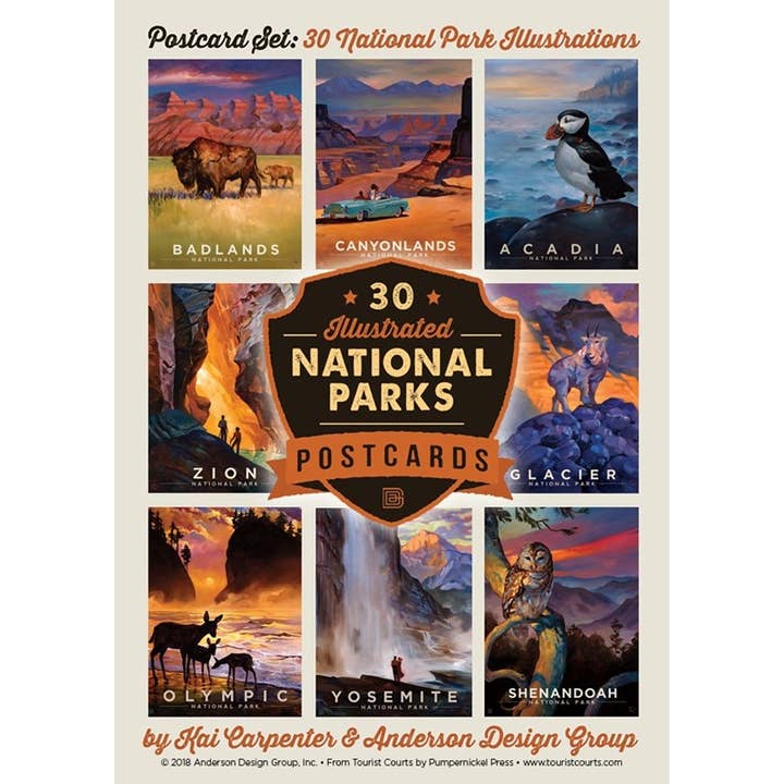 Kai Carpenter Postcard Set for wholesale by Tourist Courts