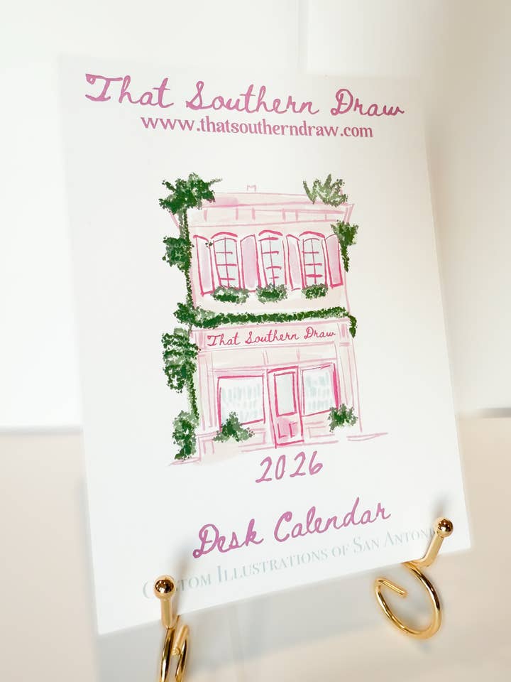 2026 DESK CALENDAR with STAND for wholesale by That Southern Draw