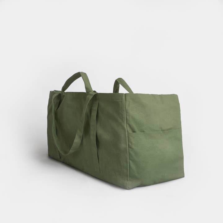 OMOM - Wholesale Tote Bag - Unisex - Organic Large Cloth Crate Green