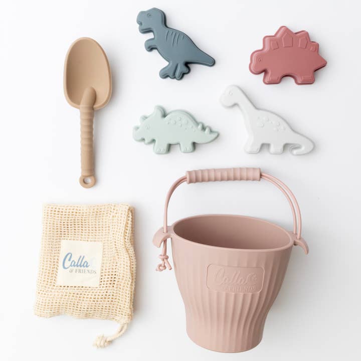 Calla & Friends - Wholesale Beach/Pool Toy - Kids & Baby - Ainsley's Dino Silicone Beach Toy Set