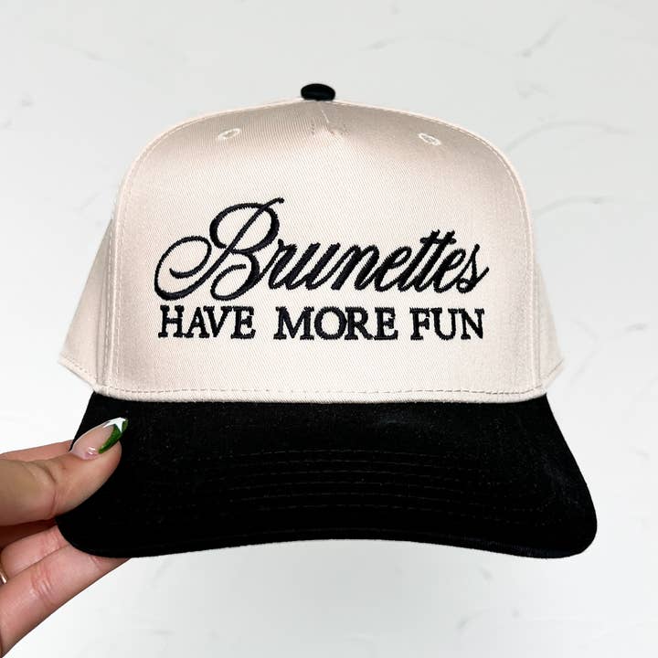 Brunettes Have More Fun and other Purchase Wholesale upside down hat. Free Returns & Net 60 Terms on Faire trending on Faire.