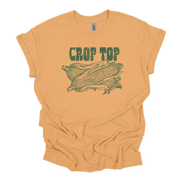 Old Gold Crop Top Tee for wholesale on Faire