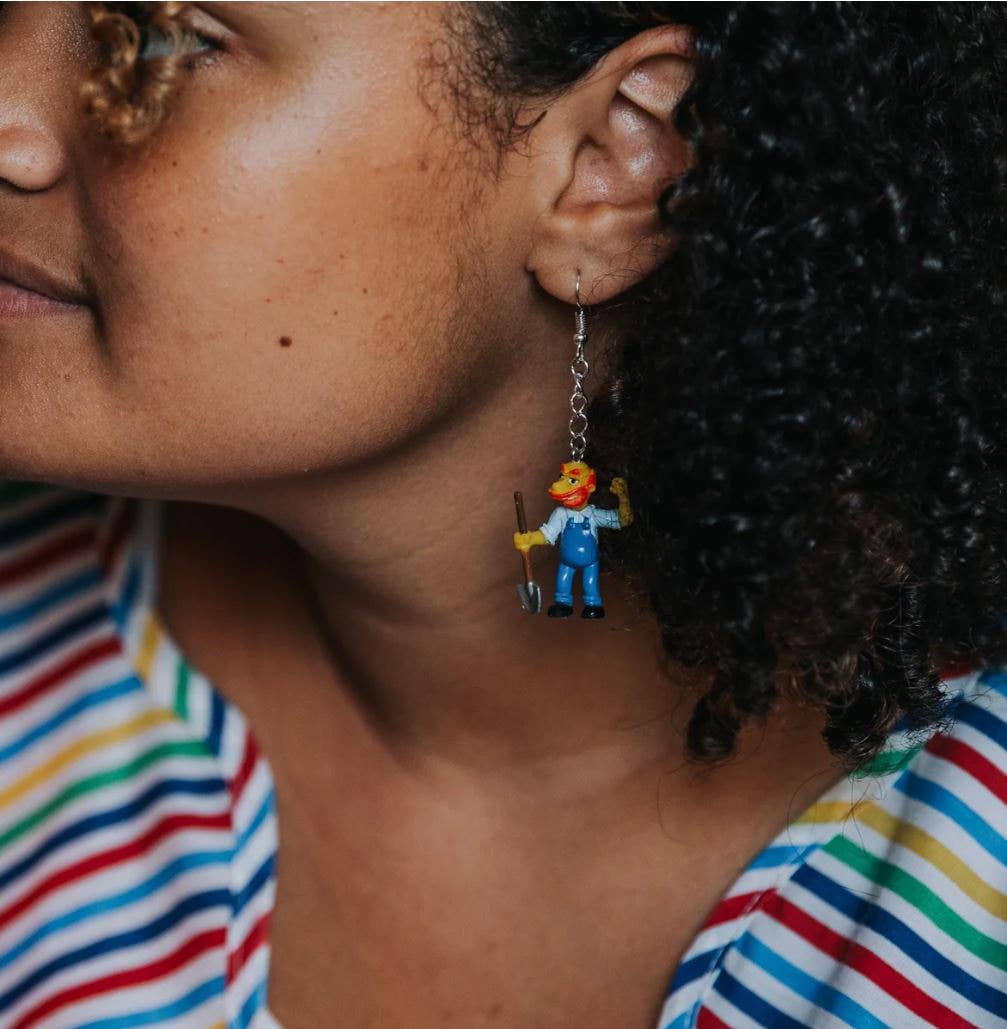 NO RHYME OR REASON ART – Engroshandel Hængeøreringe og creoløreringe – The Simpsons: Groundskeeper Willie Øreringe