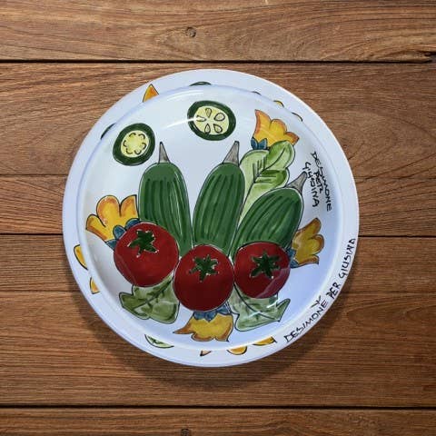 Ceramiche De Simone - Wholesale Dinner Plate - De Simone Plate for Giusina "Magical Summer"1