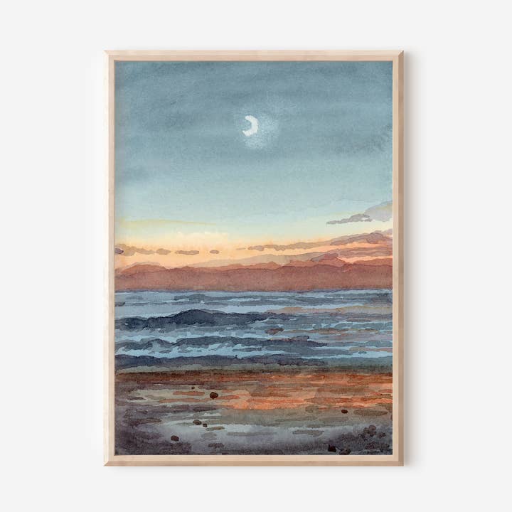 Moonlit Surf | Konsttryck för wholesale av Rebecca Sobbi Studio