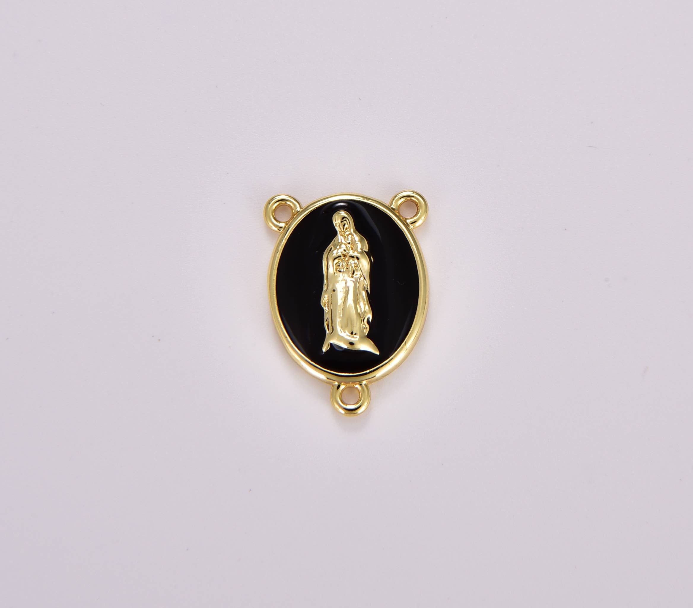 Beads Creation - Wholesale Individual Charm/Pendant - Our Lady of Guadalupe Rosary Centerpiece Connector, CN4380
