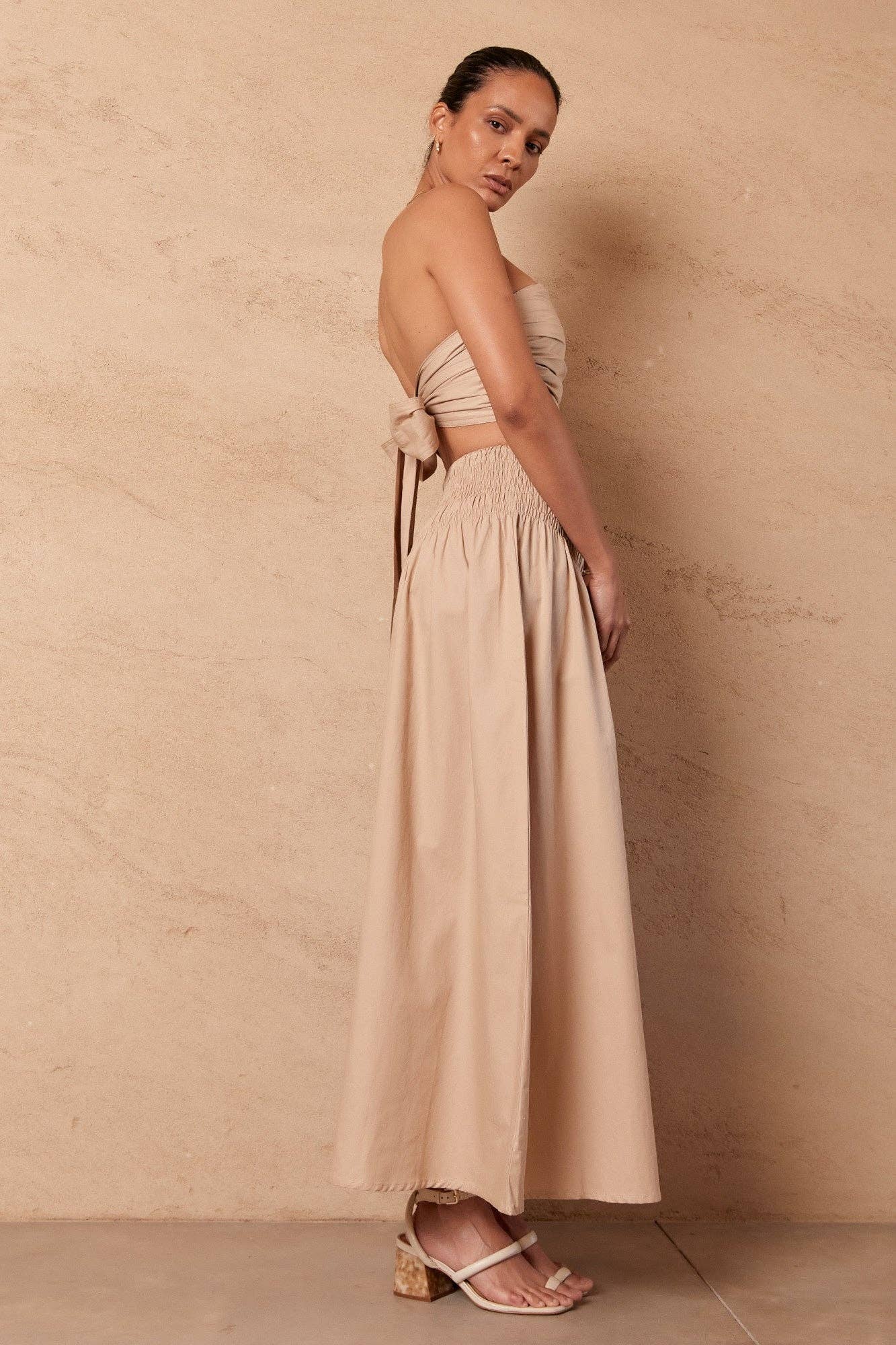 BEFORE ANYONE ELSE - Wholesale Blouse – Women’s - YONI TOP - LATTE2