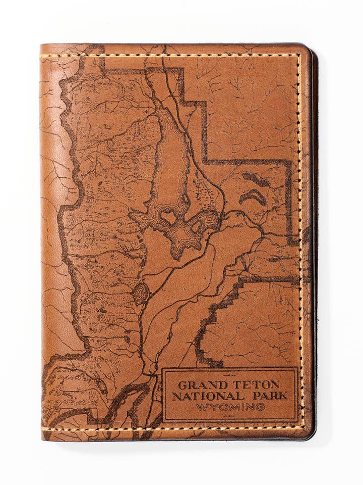 Grand Teton National Park Passport Wallet for wholesale by Tactile Craftworks