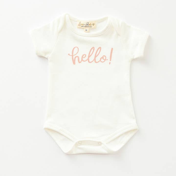 Magnolia Baby – Bodysuit - Bebé por atacado – Olá! Body - Rosa Pó por Luna e Arlo3