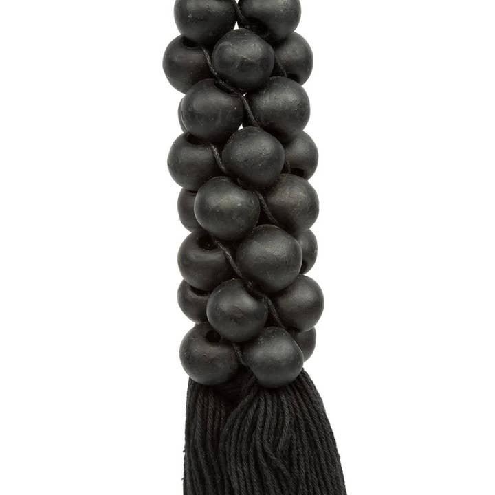 Bazar Bizar Living - Wholesale Decorative Tassel/Wall Drop - The Wooden Beads with Cotton Tassel - Black5