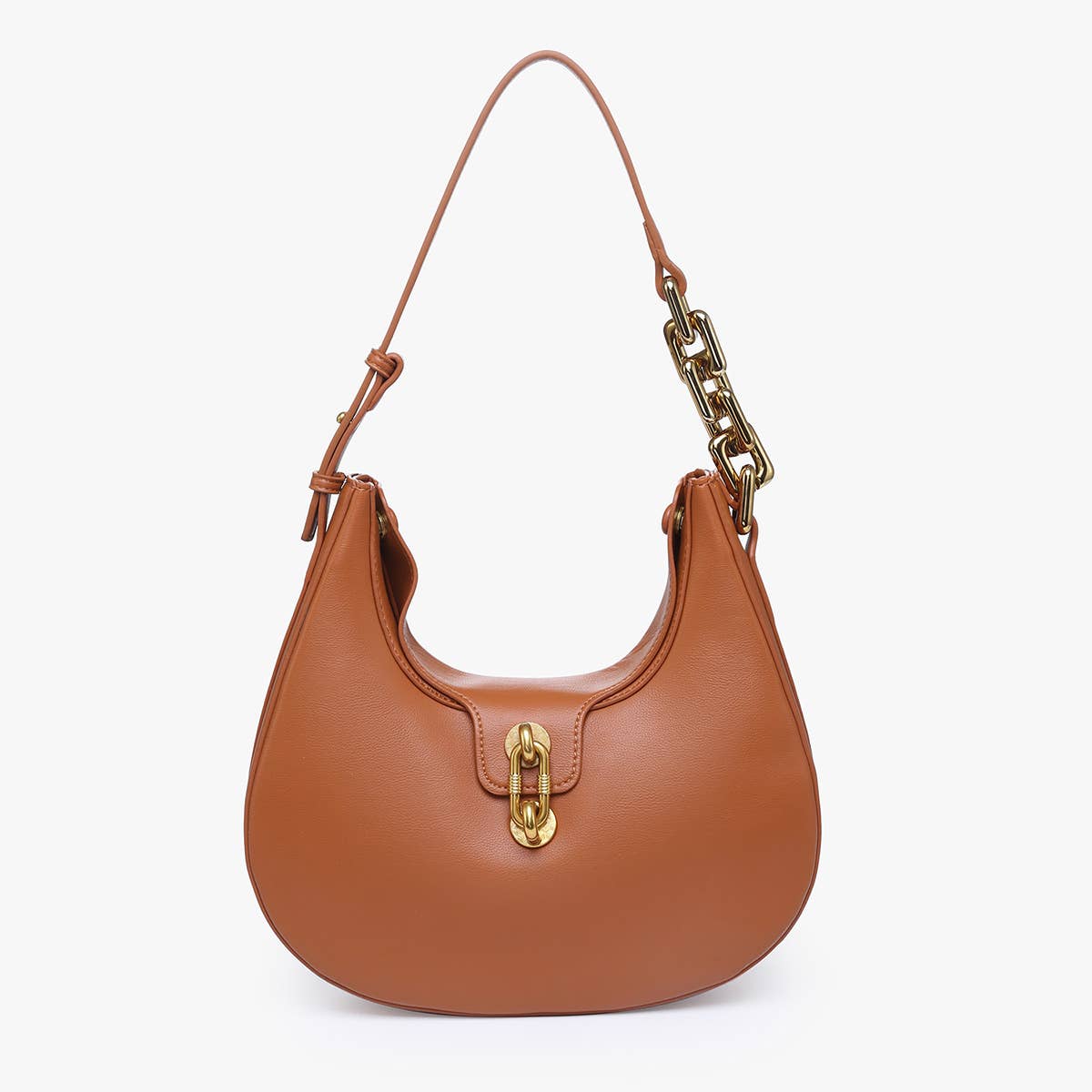 Jen & Co. - Vente Sac porté épaule – femme - Sac à bandoulière demi-lune Dallas à fermeture tournante JN22403