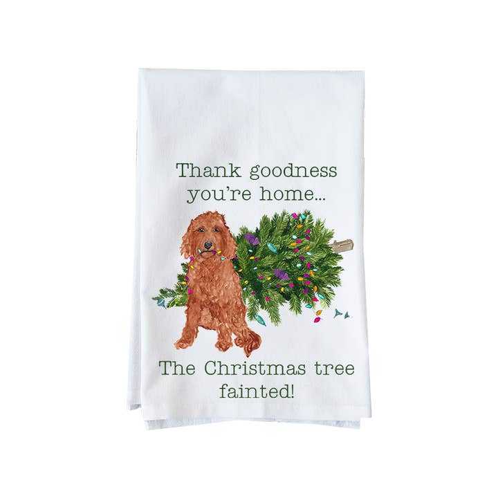 Knollwood Lane - Wholesale Tea Towel - Christmas Tree Fainted