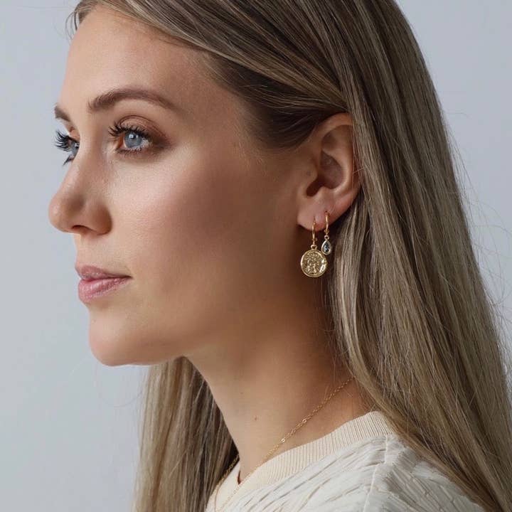 Katie Waltman Jewelry - Wholesale Huggie Earrings - VINTAGE WAX SEAL HUGGIES2