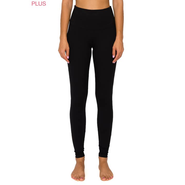 Leggings Depot - Wholesale Athletic/Lounge Leggings - Women's - Plus Size 5" Yoga Band Premium Solid Activewear Leggings