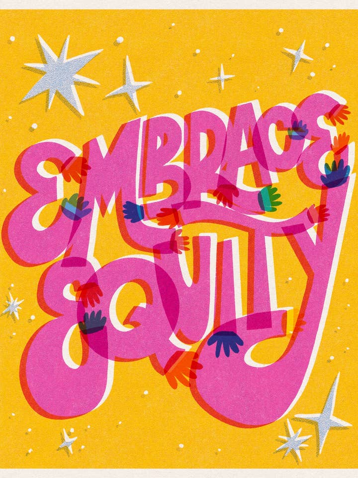 International Women's Day 2023 "Embrace Equity" Print for wholesale by Kate Letters Lots